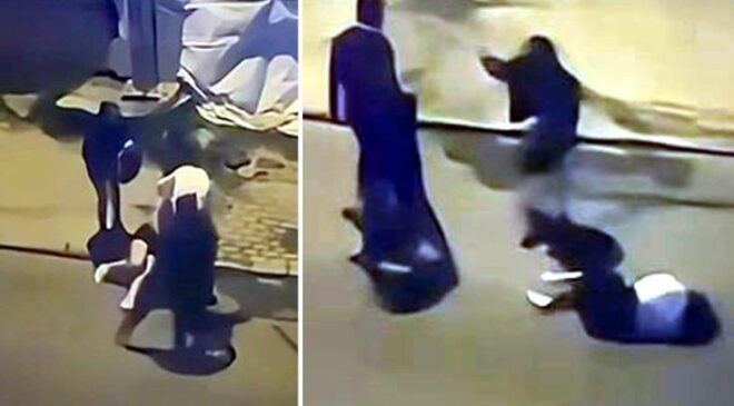 Sokak ortasında kadını tekme tokat darbedip saçlarından sürüklediler