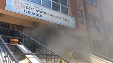 İlkokulda Yangın Paniği